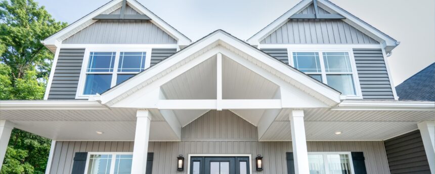 Architectural detail of a new home
