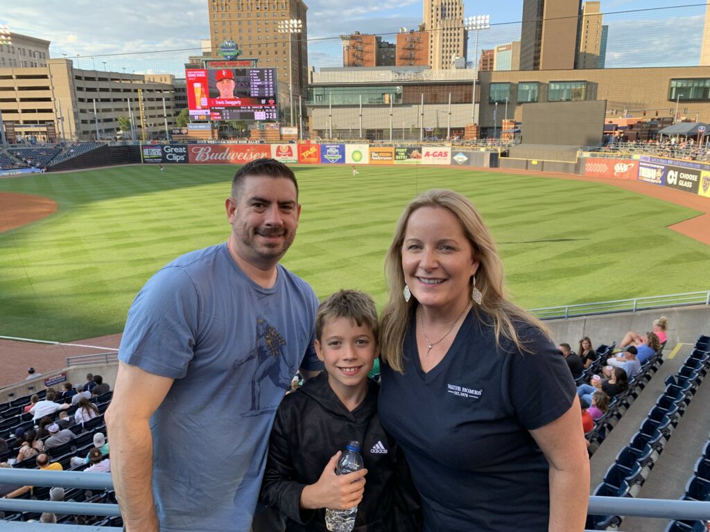Wayne Homes Raving Fans - Family at the 2022 Toledo Mud Hens Event