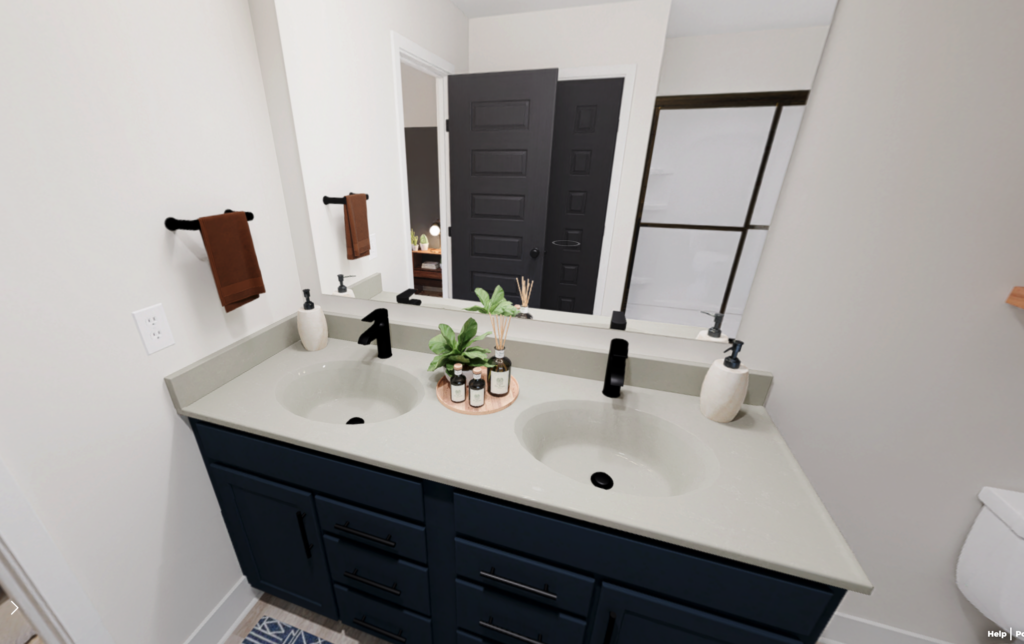 Owner bath: matte black look