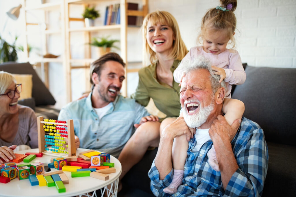 Parents and Grandparents with child